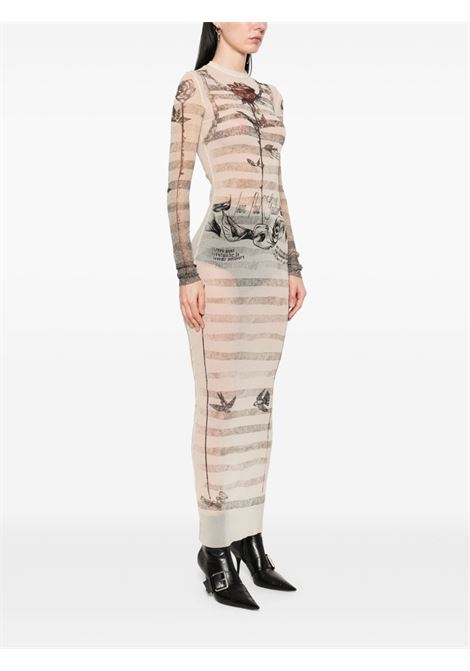 abito lungo mariniere donna ecru JEAN PAUL GAULTIER | 25/34-F-RO396-T585030030